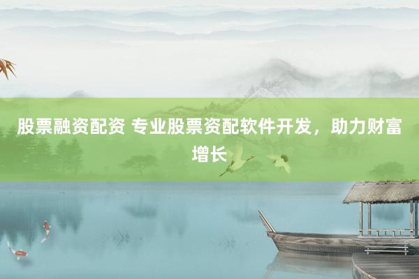 股票融资配资 专业股票资配软件开发，助力财富增长