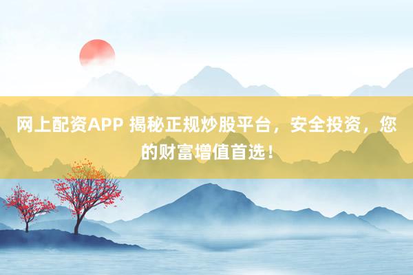 网上配资APP 揭秘正规炒股平台，安全投资，您的财富增值首选！
