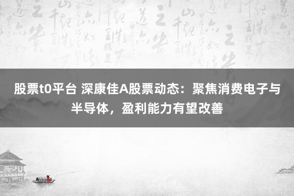 股票t0平台 深康佳A股票动态：聚焦消费电子与半导体，盈利能力有望改善