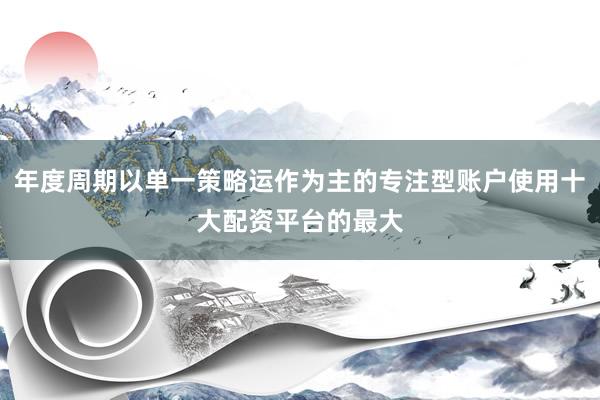 年度周期以单一策略运作为主的专注型账户使用十大配资平台的最大