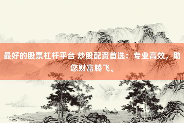 最好的股票杠杆平台 炒股配资首选：专业高效，助您财富腾飞。