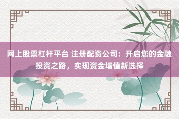 网上股票杠杆平台 注册配资公司：开启您的金融投资之路，实现资金增值新选择