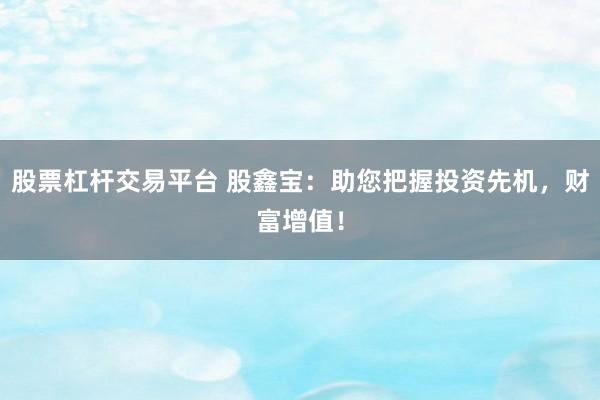 股票杠杆交易平台 股鑫宝：助您把握投资先机，财富增值！