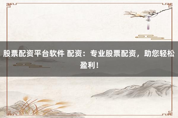 股票配资平台软件 配资：专业股票配资，助您轻松盈利！